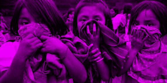 niñas zapatistas foto por Raúl Ortega